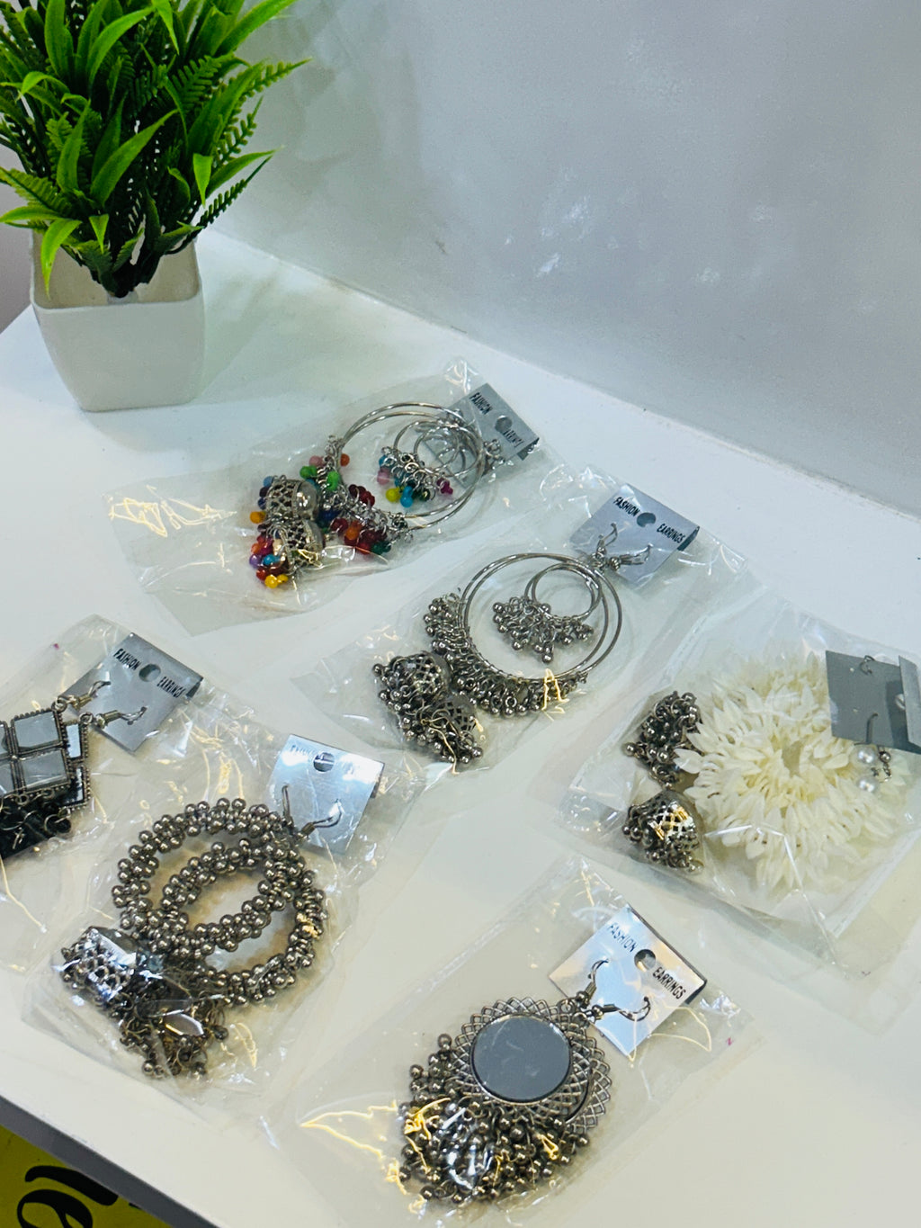 Combo of 6 Pair Oxidized Jhumke