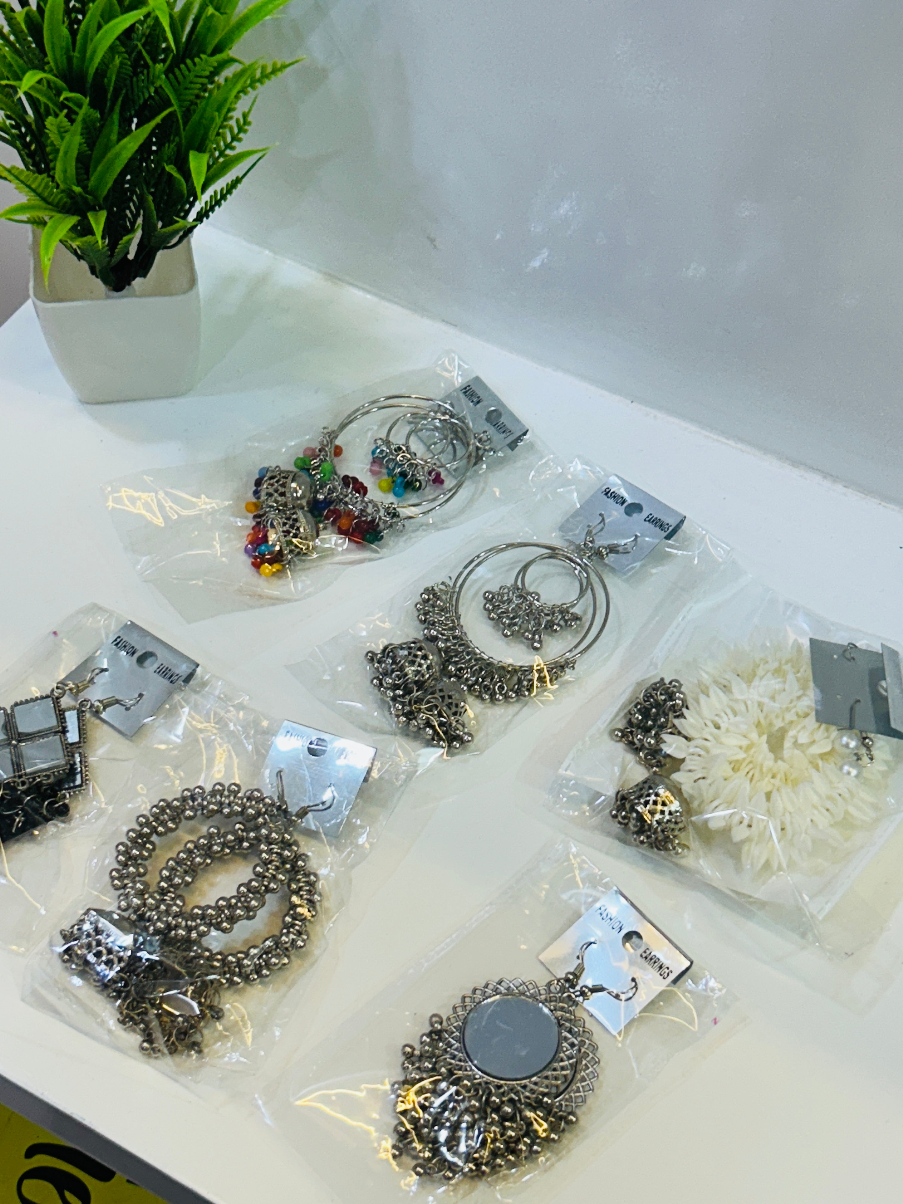 Combo of 6 Pair Oxidized Jhumke