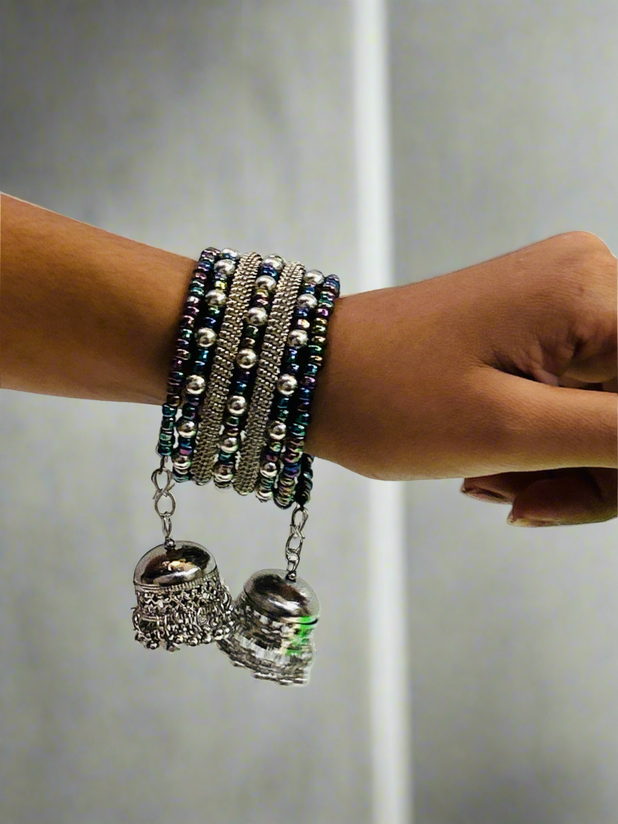 Rustic Charm Oxidized Bracelet