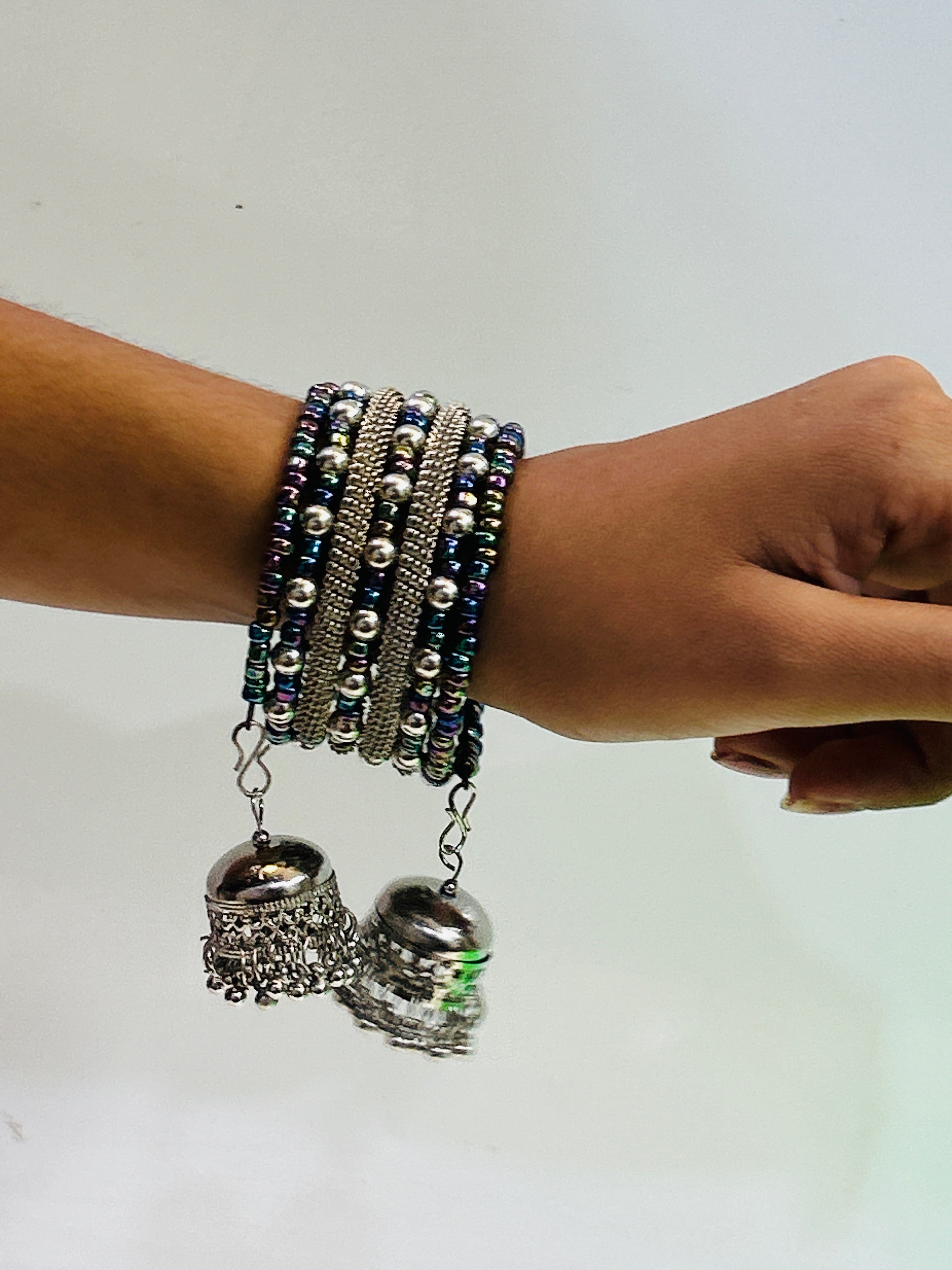 Rustic Charm Oxidized Bracelet